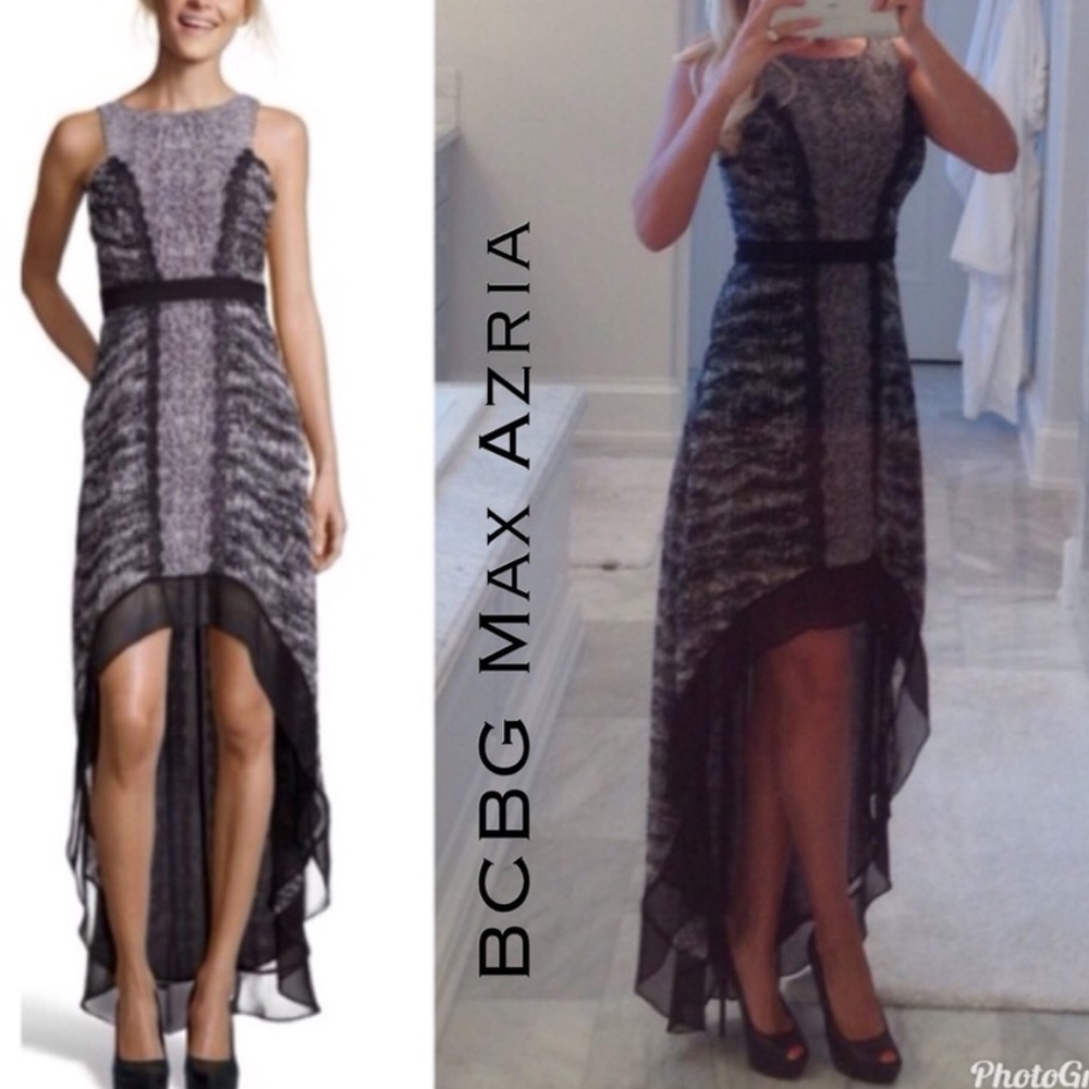 NWOT BCBG Max Azria Sienna Sleeveless Cascading High Low Dress